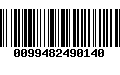 Código de Barras 0099482490140