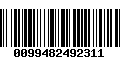 Código de Barras 0099482492311