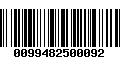 Código de Barras 0099482500092