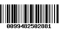 Código de Barras 0099482502881