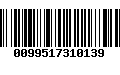 Código de Barras 0099517310139