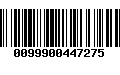 Código de Barras 0099900447275