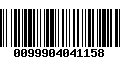 Código de Barras 0099904041158