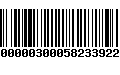 Código de Barras 01000000300058233922792