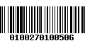 Código de Barras 0100270100506