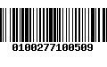 Código de Barras 0100277100509