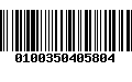 Código de Barras 0100350405804