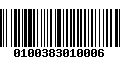 Código de Barras 0100383010006