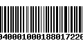 Código de Barras 010040001000188017220107