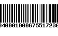 Código de Barras 010040001000675517230914