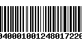 Código de Barras 010040001001248017220119