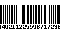 Código de Barras 010040211225598717230327