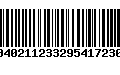 Código de Barras 010040211233295417230915