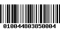 Código de Barras 010044803850004