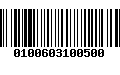 Código de Barras 0100603100500