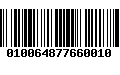 Código de Barras 010064877660010