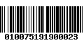 Código de Barras 010075191900023