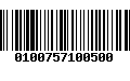 Código de Barras 0100757100500