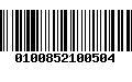 Código de Barras 0100852100504