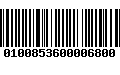 Código de Barras 0100853600006800