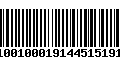 Código de Barras 010100100019144515191217