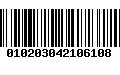 Código de Barras 010203042106108