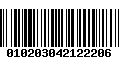 Código de Barras 010203042122206