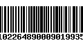 Código de Barras 01022648900090199350