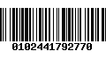 Código de Barras 0102441792770