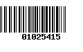 Código de Barras 01025415