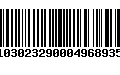 Código de Barras 01030232900049689350