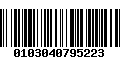 Código de Barras 0103040795223