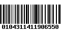 Código de Barras 0104311411906550