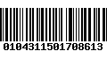 Código de Barras 0104311501708613