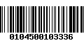 Código de Barras 0104500103336