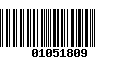 Código de Barras 01051809