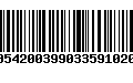 Código de Barras 0105420039903359102008