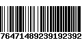 Código de Barras 01076471489239192392308