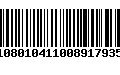 Código de Barras 01080104110089179350