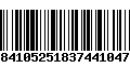 Código de Barras 01084105251837441047133