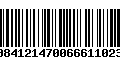 Código de Barras 0108412147006661102391