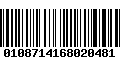 Código de Barras 0108714168020481