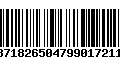 Código de Barras 010871826504799017211124