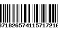 Código de Barras 010871826574115717210315