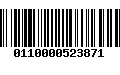 Código de Barras 0110000523871