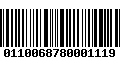 Código de Barras 0110068780001119