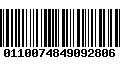 Código de Barras 0110074849092806