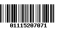 Código de Barras 01115207071