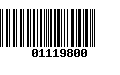 Código de Barras 01119800