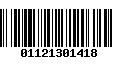 Código de Barras 01121301418